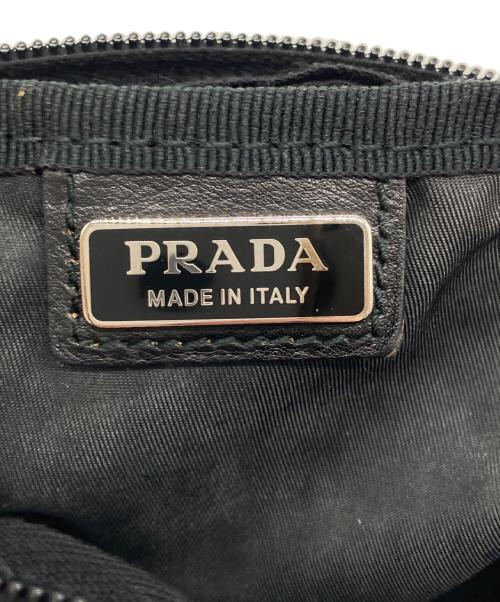 PRADA（プラダ）PRADA (プラダ) 三角ロゴプレートナイロンポーチ ブラックの古着・服飾アイテム