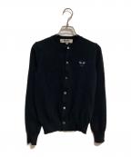 PLAY COMME des GARCONSプレイコムデギャルソン）の古着「ハートロゴ ワッペン カーディガン」｜ブラック