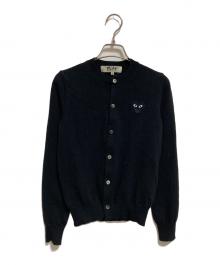 PLAY COMME des GARCONS（プレイコムデギャルソン）の古着「ハートロゴ ワッペン カーディガン」｜ブラック