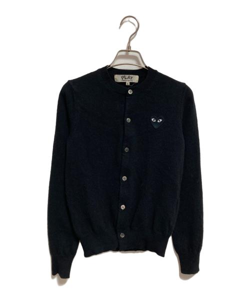 PLAY COMME des GARCONS（プレイコムデギャルソン）PLAY COMME des GARCONS (プレイコムデギャルソン) ハートロゴ ワッペン カーディガン ブラック サイズ:Sの古着・服飾アイテム