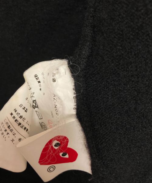 PLAY COMME des GARCONS（プレイコムデギャルソン）PLAY COMME des GARCONS (プレイコムデギャルソン) ハートロゴ ワッペン カーディガン ブラック サイズ:Sの古着・服飾アイテム