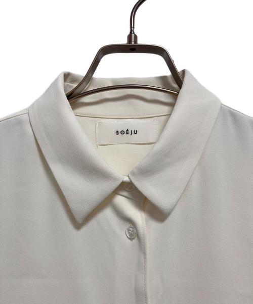 SOEJU（ソージュ）SOEJU (ソージュ) ヴィンテージサテンシャツ アイボリー サイズ:Mの古着・服飾アイテム