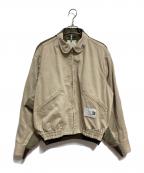 MIHARA YASUHIROミハラヤスヒロ）の古着「Front Back Combined Zip-up Jacket」｜ベージュ×オリーブ