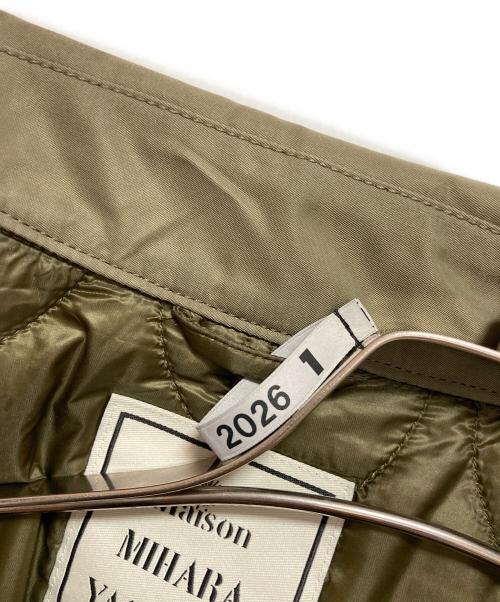 MIHARA YASUHIRO（ミハラヤスヒロ）MIHARA YASUHIRO (ミハラヤスヒロ) Front Back Combined Zip-up Jacket ベージュ×オリーブ サイズ:40の古着・服飾アイテム