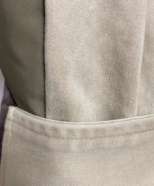 MIHARA YASUHIRO（ミハラヤスヒロ）MIHARA YASUHIRO (ミハラヤスヒロ) Front Back Combined Zip-up Jacket ベージュ×オリーブ サイズ:40の古着・服飾アイテム