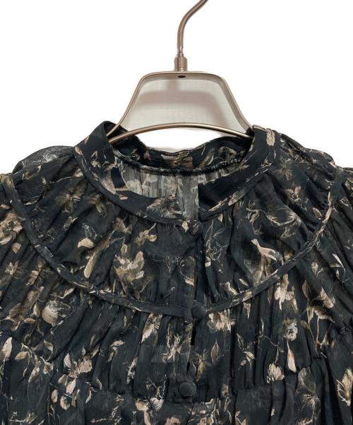 heliopole（エリオポール）heliopole (エリオポール) DEVEAUX CHIFFON FRILL OP ネイビー サイズ:38の古着・服飾アイテム
