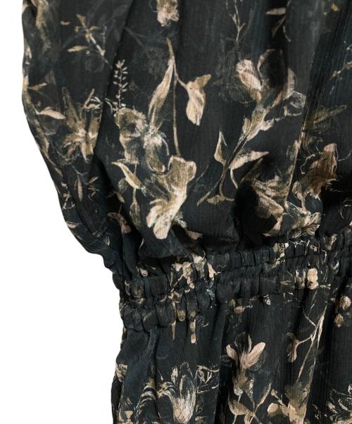 heliopole（エリオポール）heliopole (エリオポール) DEVEAUX CHIFFON FRILL OP ネイビー サイズ:38の古着・服飾アイテム