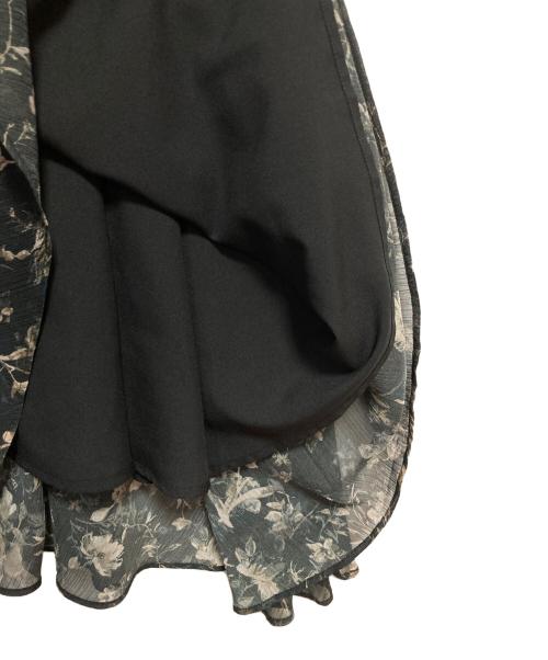 heliopole（エリオポール）heliopole (エリオポール) DEVEAUX CHIFFON FRILL OP ネイビー サイズ:38の古着・服飾アイテム
