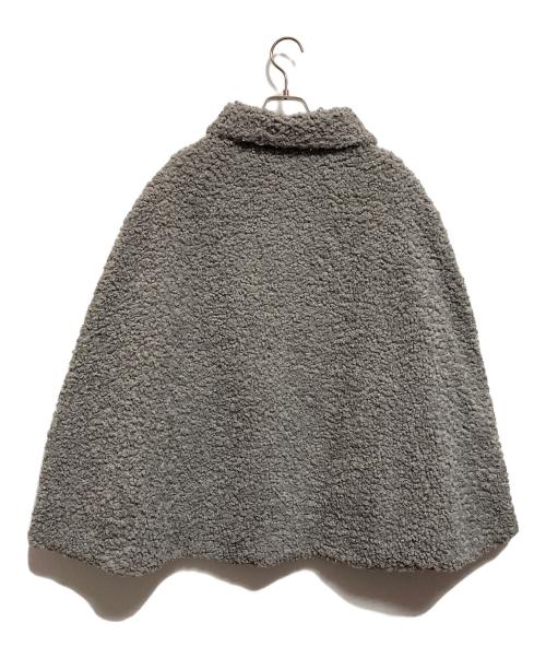 THREE DOTS（スリードッツ）THREE DOTS (スリードッツ) プードルボアポンチョ グレー サイズ:S 未使用品の古着・服飾アイテム