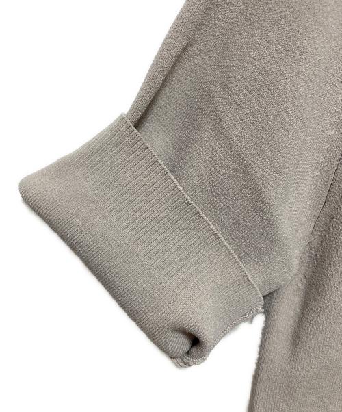 PLST（プラステ）PLST (プラステ) UVカットレーヨンブレンド半袖カーディガン ベージュ×ブラック サイズ:Sの古着・服飾アイテム