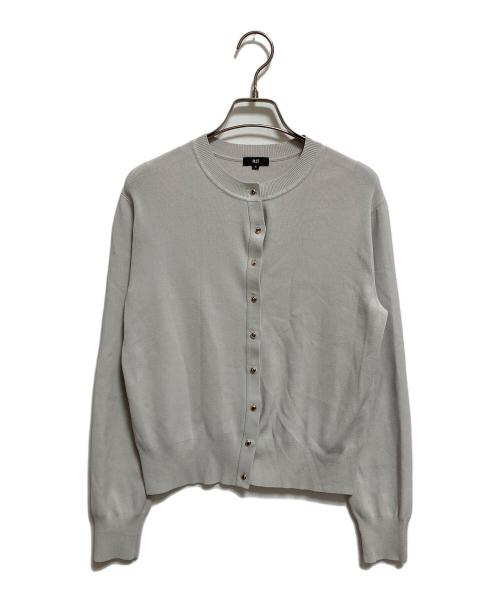 PLST（プラステ）PLST (プラステ) UVカット レーヨンブレンド メタルボタンカーディガン グレー サイズ:Sの古着・服飾アイテム