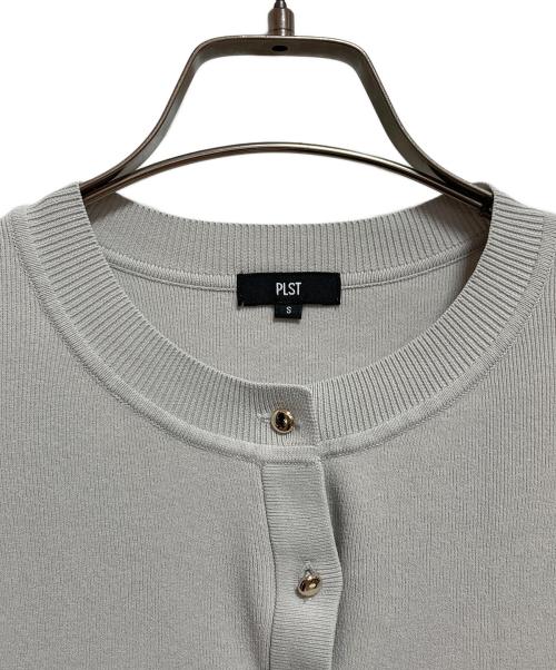 PLST（プラステ）PLST (プラステ) UVカット レーヨンブレンド メタルボタンカーディガン グレー サイズ:Sの古着・服飾アイテム