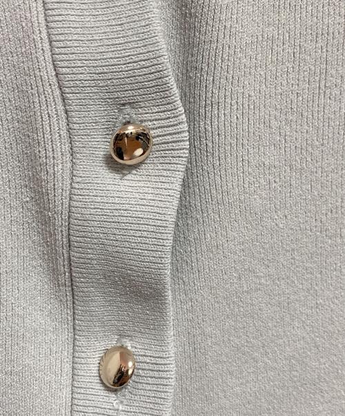 PLST（プラステ）PLST (プラステ) UVカット レーヨンブレンド メタルボタンカーディガン グレー サイズ:Sの古着・服飾アイテム