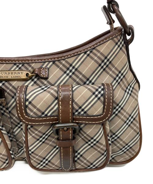 BURBERRY BLUE LABEL（バーバリー ブルー レーベル）BURBERRY BLUE LABEL (バーバリー ブルー レーベル) ノバチェックワンショルダーバッグ/ホーボーバッグ ブラウンの古着・服飾アイテム