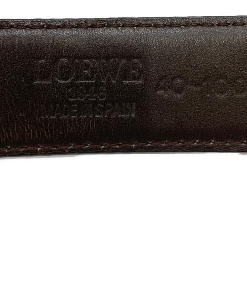 LOEWE（ロエベ）LOEWE (ロエベ) アナグラムレザーベルト ブラウンの古着・服飾アイテム