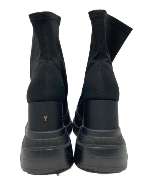 YELLO（イエロ）YELLO (イエロ) DOUBLE SNEAKER SHORT BOOTS ブラック サイズ:Lの古着・服飾アイテム