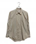 IM ISSEY MIYAKEアイエムイッセイミヤケ）の古着「ストライプシャツ」｜ベージュ