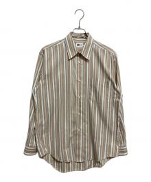 IM ISSEY MIYAKE（アイエムイッセイミヤケ）の古着「ストライプシャツ」｜ベージュ
