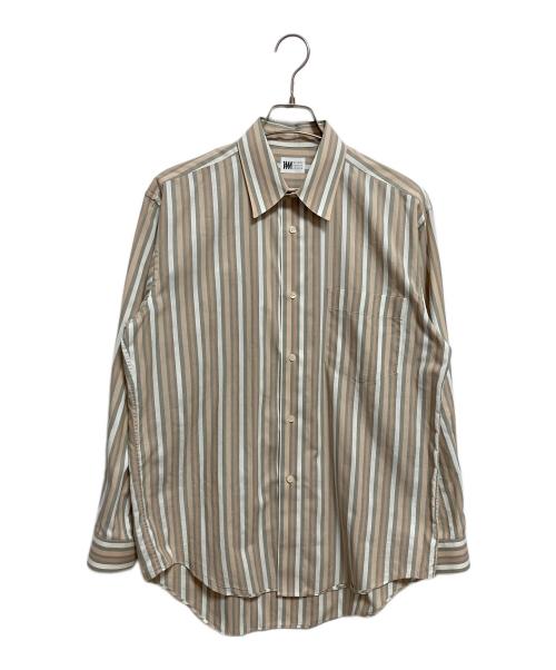 IM ISSEY MIYAKE（アイエムイッセイミヤケ）im issey miyake (アイエムイッセイミヤケ) ストライプシャツ ベージュ サイズ:Mの古着・服飾アイテム