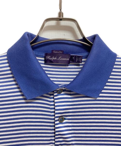 RALPH LAUREN（ラルフローレン）RALPH LAUREN (ラルフローレン) Custum Fit ボーダーポロシャツ ネイビー サイズ:Sの古着・服飾アイテム
