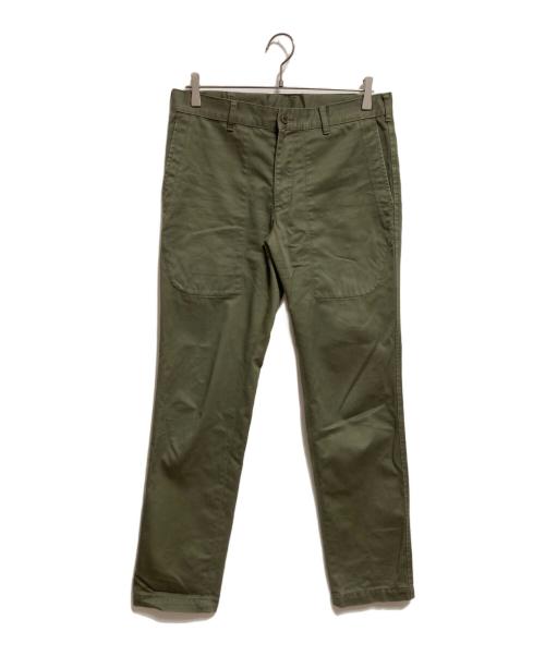 COMME des GARCONS HOMME（コムデギャルソン オム）COMME des GARCONS HOMME (コムデギャルソン オム) コットンストレートパンツ オリーブ サイズ:Mの古着・服飾アイテム