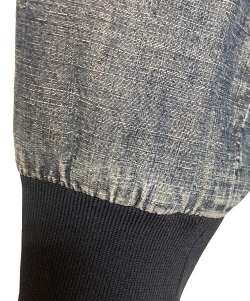 PAPAS（パパス）PAPAS (パパス) ロゴ刺繍シャンブレーデニムブルゾン ネイビー サイズ:50の古着・服飾アイテム