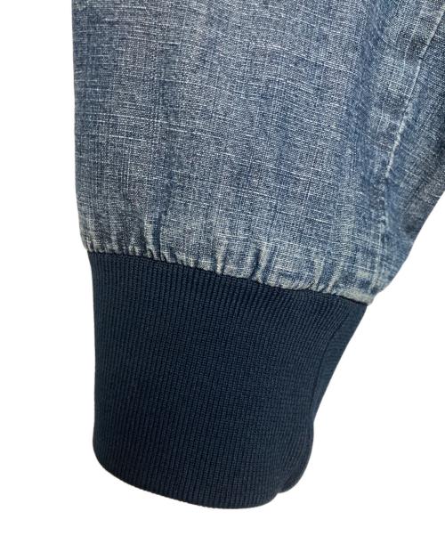 PAPAS（パパス）PAPAS (パパス) ロゴ刺繍シャンブレーデニムブルゾン ネイビー サイズ:50の古着・服飾アイテム