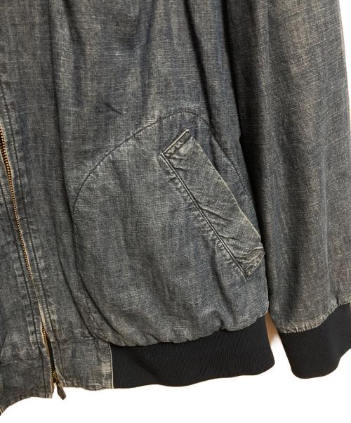 PAPAS（パパス）PAPAS (パパス) ロゴ刺繍シャンブレーデニムブルゾン ネイビー サイズ:50の古着・服飾アイテム