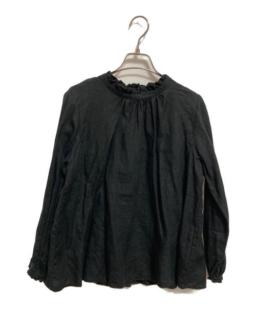 nest Robe（ネストローブ）nest Robe (ネストローブ) リネンブラウス ブラック サイズ:FREEの古着・服飾アイテム