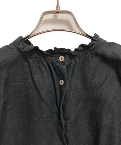 nest Robe（ネストローブ）nest Robe (ネストローブ) リネンブラウス ブラック サイズ:FREEの古着・服飾アイテム