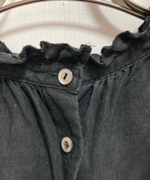 nest Robe（ネストローブ）nest Robe (ネストローブ) リネンブラウス ブラック サイズ:FREEの古着・服飾アイテム