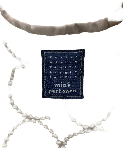 mina perhonen（ミナ ペルホネン）mina perhonen (ミナ ペルホネン) tambourineエッグバッグ ベージュの古着・服飾アイテム