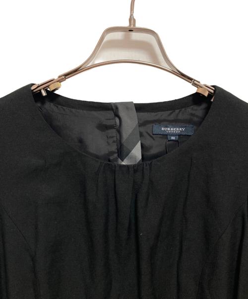 BURBERRY LONDON（バーバリーロンドン）BURBERRY LONDON (バーバリーロンドン) ベルト付リネン混ワンピース ブラック サイズ:M(38)の古着・服飾アイテム