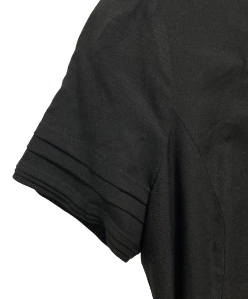BURBERRY LONDON（バーバリーロンドン）BURBERRY LONDON (バーバリーロンドン) ベルト付リネン混ワンピース ブラック サイズ:M(38)の古着・服飾アイテム