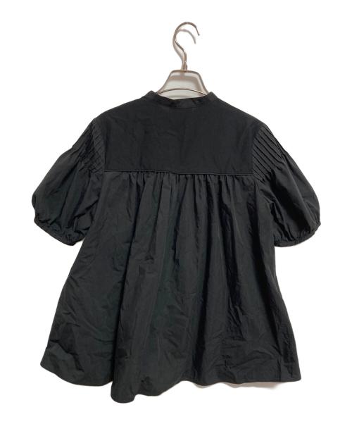 UNITED ARROWS（ユナイテッドアローズ）UNITED ARROWS (ユナイテッドアローズ) EMBOS ピンタック ショートスリーブブラウス ブラック サイズ:FREEの古着・服飾アイテム