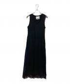 3.1 phillip limスリーワンフィリップリム）の古着「Deconstructed Tank Dress with Lace Trim」｜ブラック