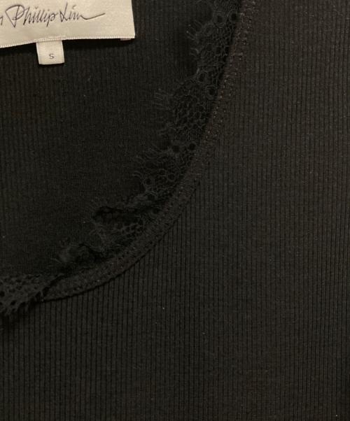 3.1 phillip lim（スリーワンフィリップリム）3.1 phillip lim (スリーワンフィリップリム) Deconstructed Tank Dress with Lace Trim ブラック サイズ:Sの古着・服飾アイテム