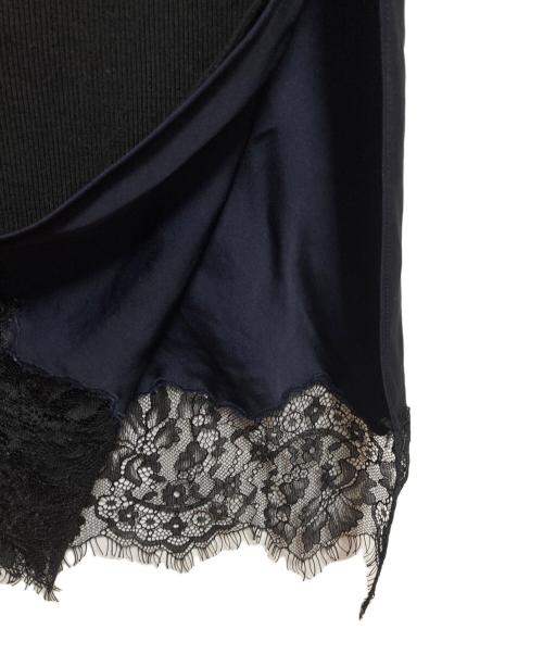 3.1 phillip lim（スリーワンフィリップリム）3.1 phillip lim (スリーワンフィリップリム) Deconstructed Tank Dress with Lace Trim ブラック サイズ:Sの古着・服飾アイテム