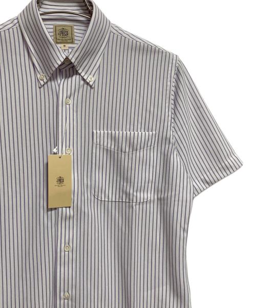 J.PRESS（ジェイプレス）J.PRESS (ジェイプレス) カノコインレイストライプパッチポケット パープル×ホワイト サイズ:M 未使用品の古着・服飾アイテム