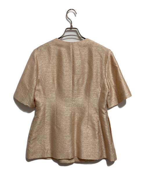 BALLSEY（ボールジィ）BALLSEY (ボールジィ) グロッシースラブ ハーフスリーブジャケット ベージュ サイズ:36の古着・服飾アイテム