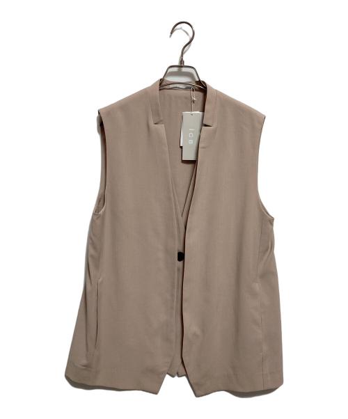 icB（アイシービー）icB (アイシービー) レイヤードデザインジレ ベージュ サイズ:4の古着・服飾アイテム