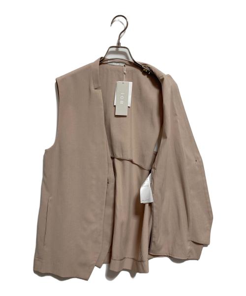 icB（アイシービー）icB (アイシービー) レイヤードデザインジレ ベージュ サイズ:4の古着・服飾アイテム