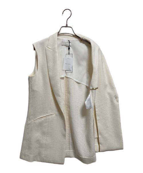 Decade BEIGE（ディケイドベイジ）Decade BEIGE (ディケイドベイジ) CAROLE / リネンライクノースリーブジレジャケット アイボリー サイズ:2の古着・服飾アイテム