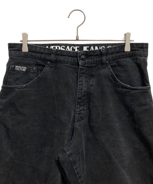 VERSACE JEANS COUTURE（ヴェルサーチ ジーンズクチュール）VERSACE JEANS COUTURE (ヴェルサーチ ジーンズクチュール) デニムジョガーパンツ ブラック サイズ:34の古着・服飾アイテム