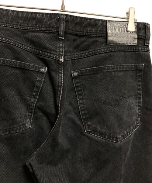 VERSACE JEANS COUTURE（ヴェルサーチ ジーンズクチュール）VERSACE JEANS COUTURE (ヴェルサーチ ジーンズクチュール) デニムジョガーパンツ ブラック サイズ:34の古着・服飾アイテム