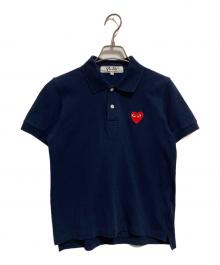 PLAY COMME des GARCONS（プレイコムデギャルソン）の古着「ハートワッペンポロシャツ」｜ネイビー