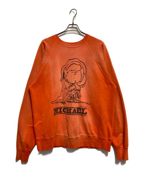SAINT MICHAEL（セントマイケル）SAINT MICHAEL (セントマイケル) CRW N SWT オレンジ サイズ:XLの古着・服飾アイテム