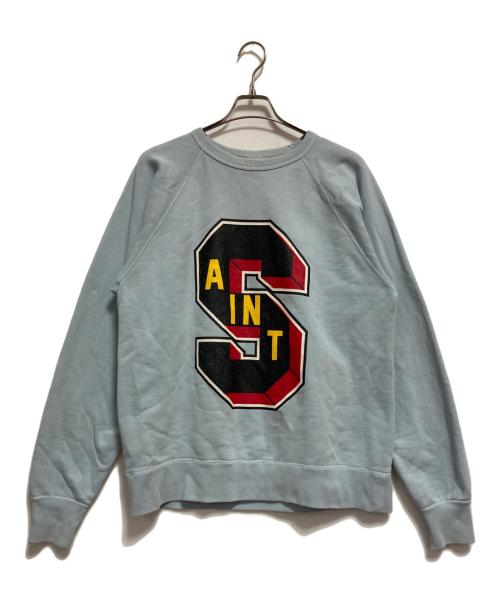 SAINT MICHAEL（セントマイケル）SAINT MICHAEL (セントマイケル) Denim Tears (デニムティアーズ) DT SWEAT SHIRT ST TEARS ブルー サイズ:Lの古着・服飾アイテム