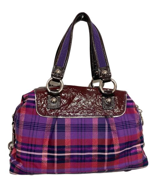 COACH（コーチ）COACH (コーチ) 2WAYバッグ パープル×ピンクの古着・服飾アイテム