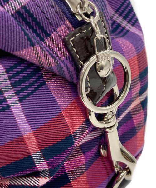COACH（コーチ）COACH (コーチ) 2WAYバッグ パープル×ピンクの古着・服飾アイテム